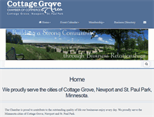 Tablet Screenshot of cottagegrovechamber.org